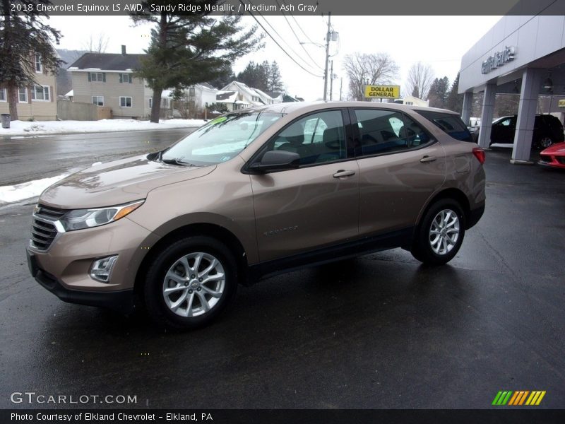 Sandy Ridge Metallic / Medium Ash Gray 2018 Chevrolet Equinox LS AWD