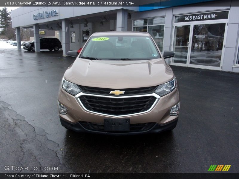 Sandy Ridge Metallic / Medium Ash Gray 2018 Chevrolet Equinox LS AWD