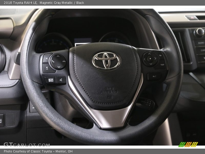 Magnetic Gray Metallic / Black 2018 Toyota RAV4 LE