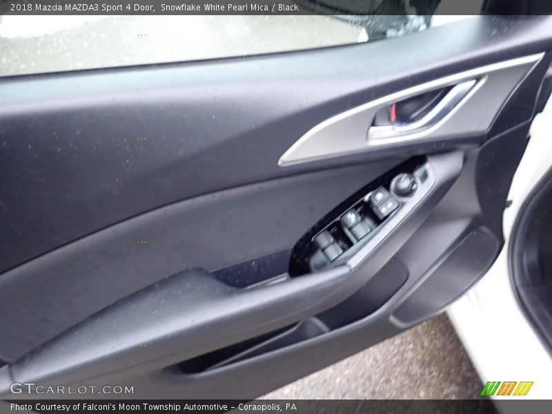 Snowflake White Pearl Mica / Black 2018 Mazda MAZDA3 Sport 4 Door