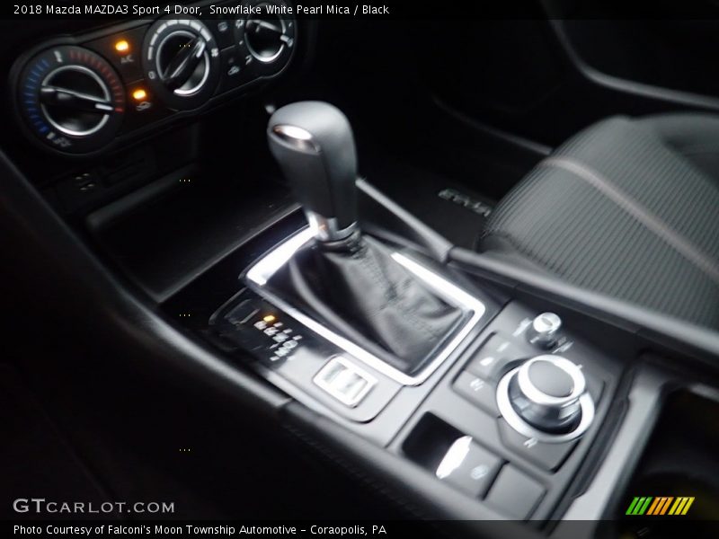 Snowflake White Pearl Mica / Black 2018 Mazda MAZDA3 Sport 4 Door