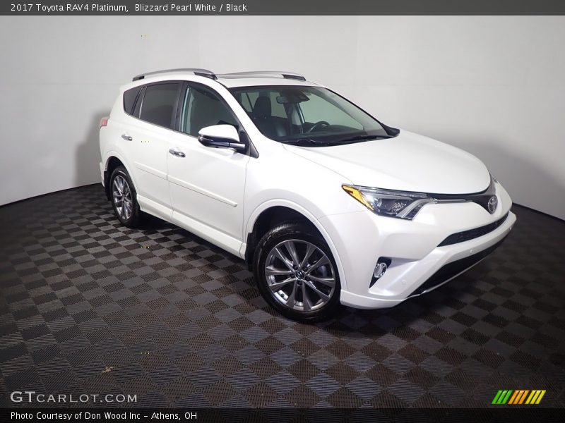 Blizzard Pearl White / Black 2017 Toyota RAV4 Platinum