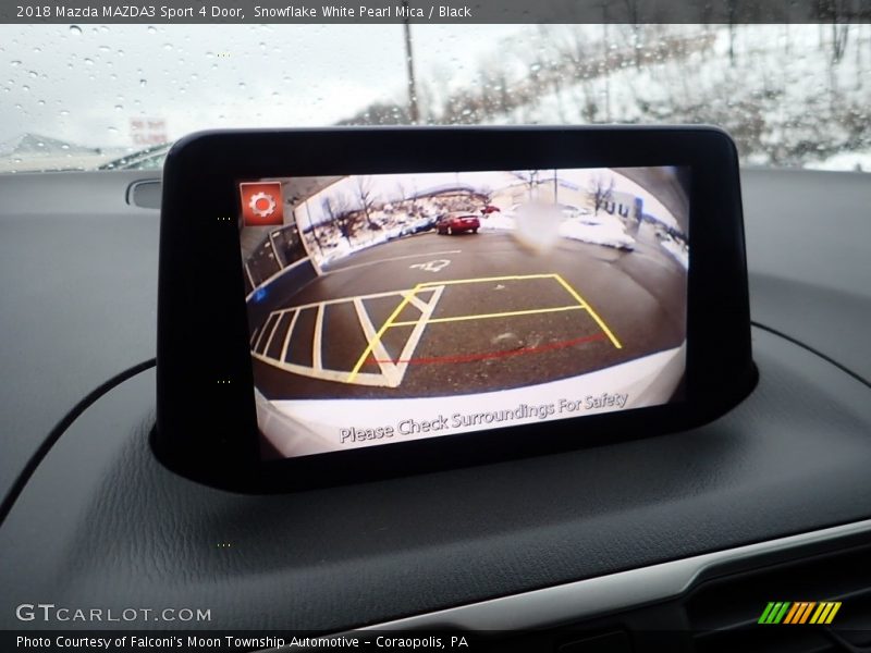 Snowflake White Pearl Mica / Black 2018 Mazda MAZDA3 Sport 4 Door