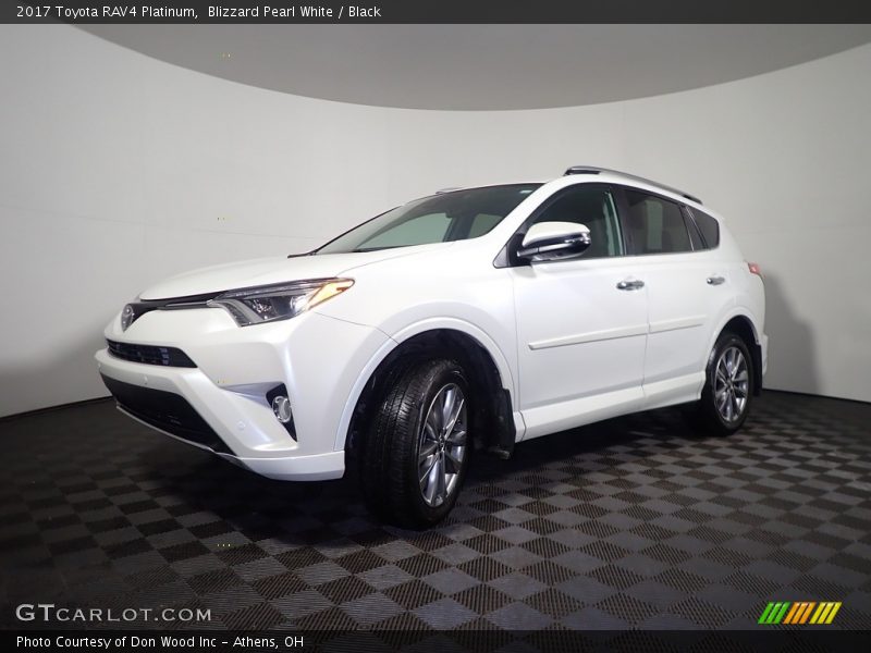 Blizzard Pearl White / Black 2017 Toyota RAV4 Platinum