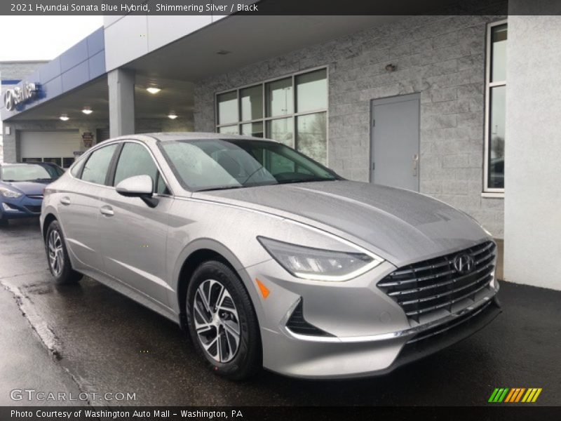Shimmering Silver / Black 2021 Hyundai Sonata Blue Hybrid
