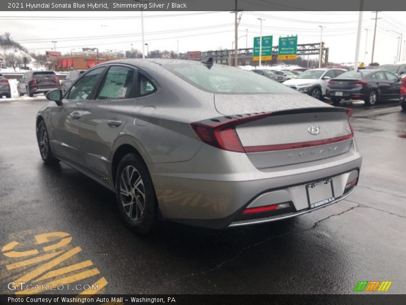 Shimmering Silver / Black 2021 Hyundai Sonata Blue Hybrid