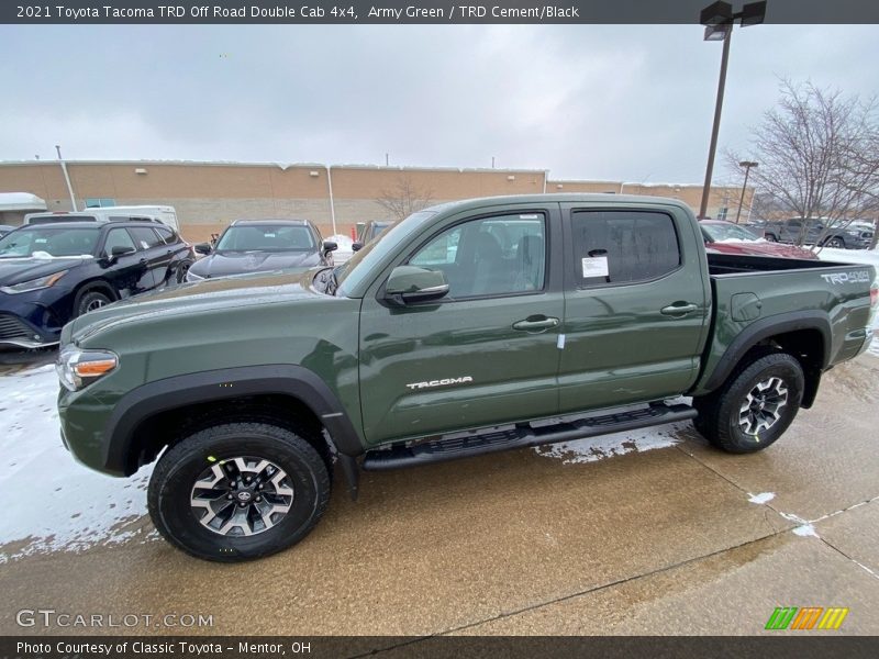 Army Green / TRD Cement/Black 2021 Toyota Tacoma TRD Off Road Double Cab 4x4