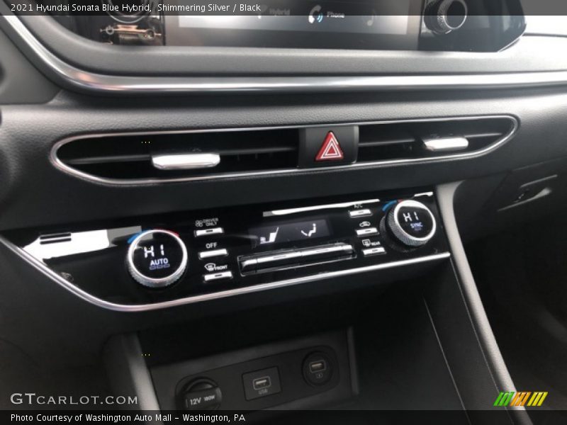 Shimmering Silver / Black 2021 Hyundai Sonata Blue Hybrid