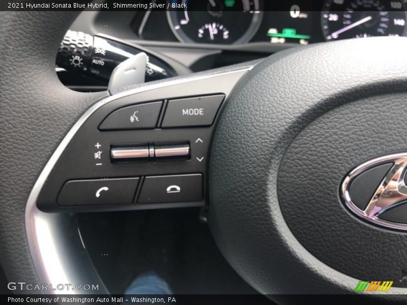Shimmering Silver / Black 2021 Hyundai Sonata Blue Hybrid