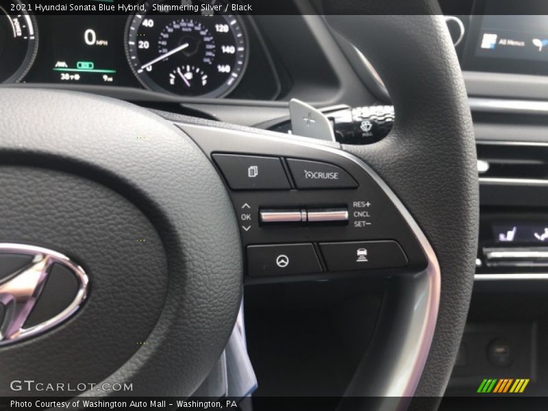 Shimmering Silver / Black 2021 Hyundai Sonata Blue Hybrid