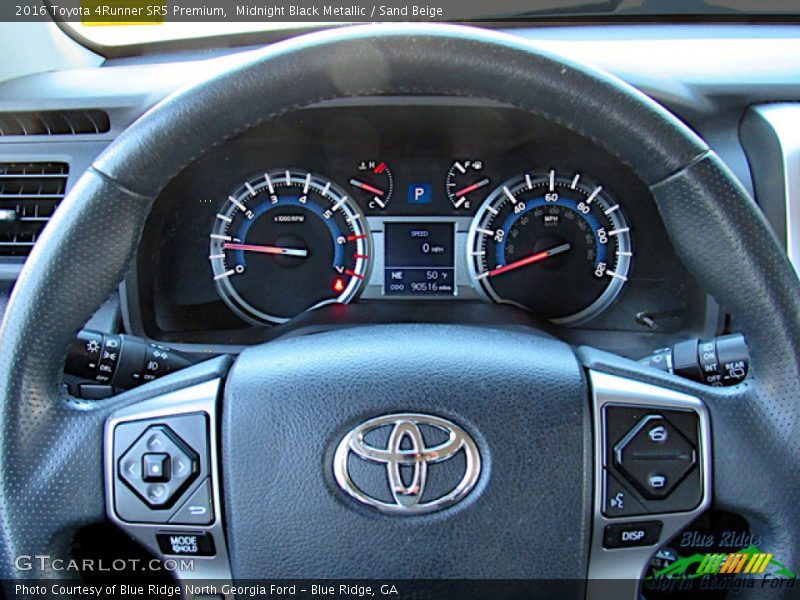 Midnight Black Metallic / Sand Beige 2016 Toyota 4Runner SR5 Premium