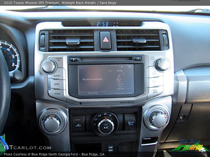 Midnight Black Metallic / Sand Beige 2016 Toyota 4Runner SR5 Premium