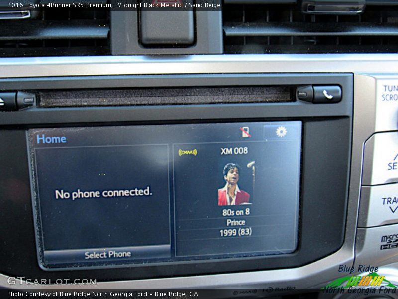 Midnight Black Metallic / Sand Beige 2016 Toyota 4Runner SR5 Premium