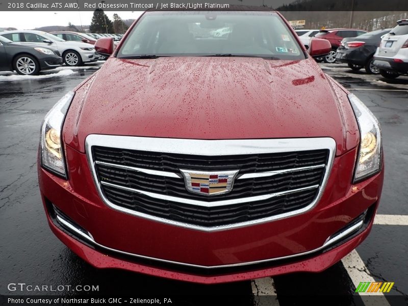 Red Obsession Tintcoat / Jet Black/Light Platinum 2018 Cadillac ATS AWD