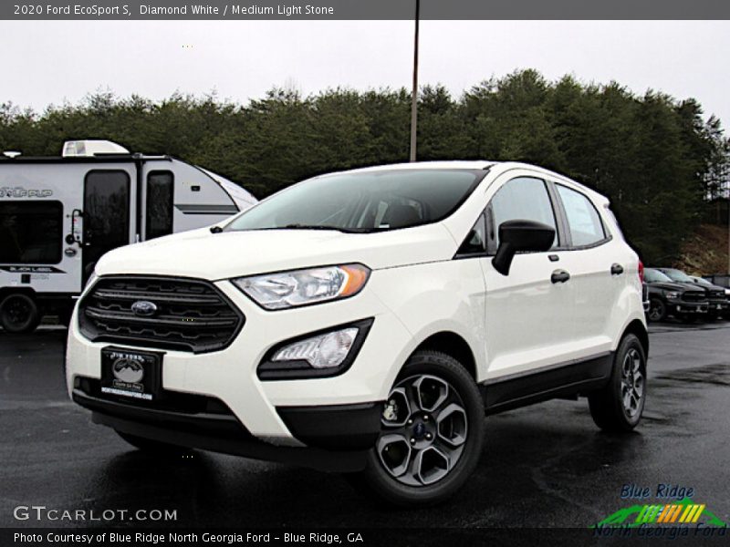 Diamond White / Medium Light Stone 2020 Ford EcoSport S