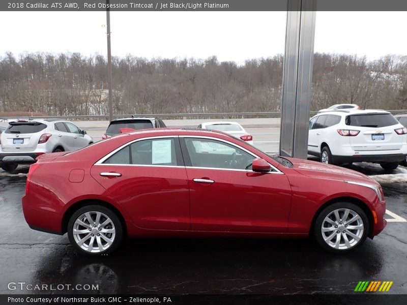 Red Obsession Tintcoat / Jet Black/Light Platinum 2018 Cadillac ATS AWD