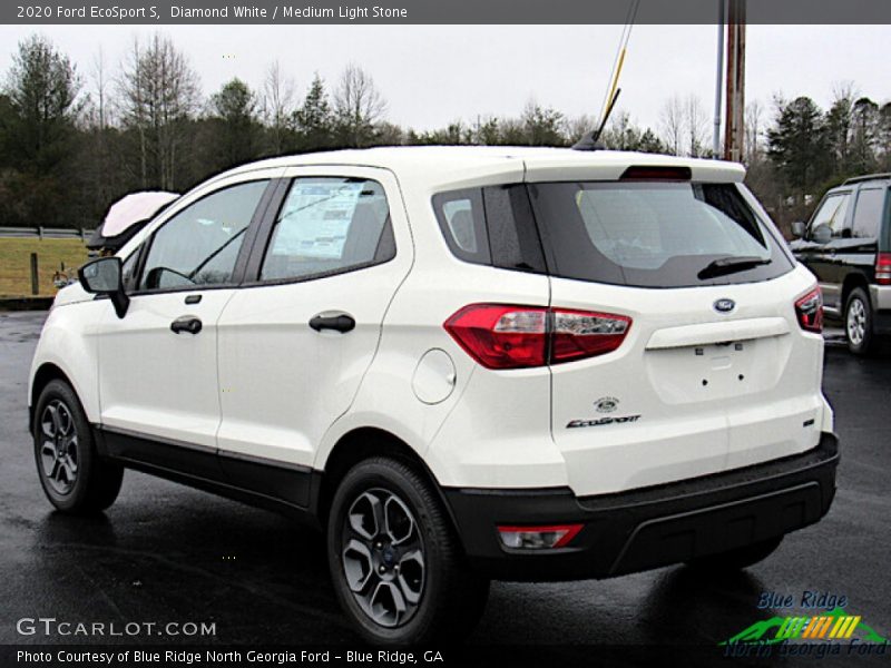 Diamond White / Medium Light Stone 2020 Ford EcoSport S