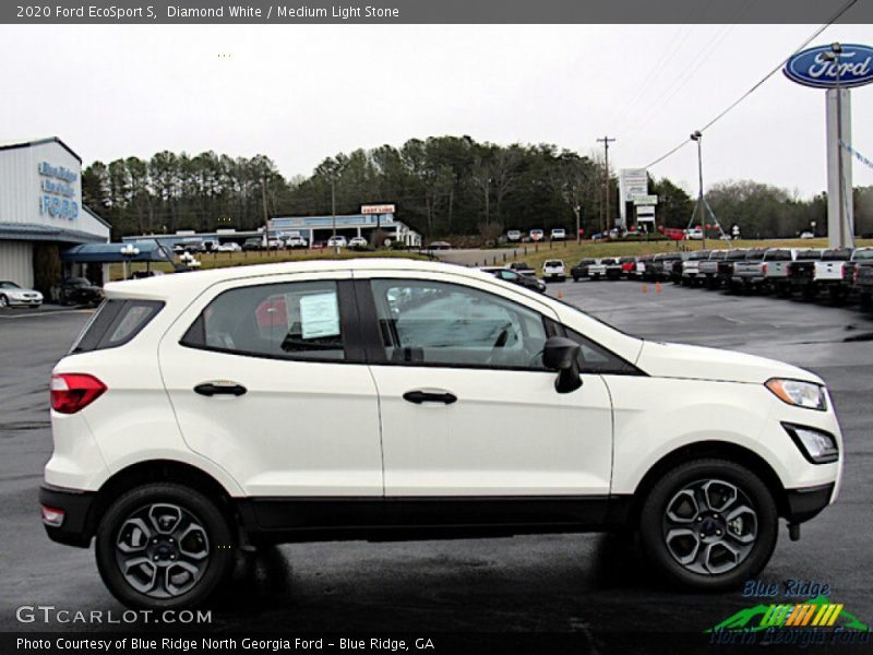 Diamond White / Medium Light Stone 2020 Ford EcoSport S