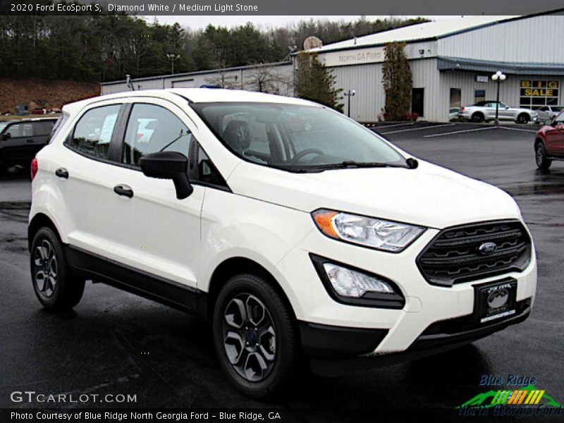 Diamond White / Medium Light Stone 2020 Ford EcoSport S