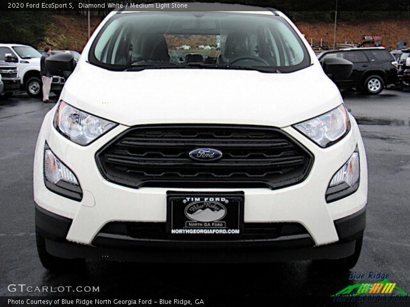Diamond White / Medium Light Stone 2020 Ford EcoSport S