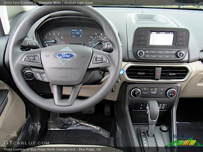 Diamond White / Medium Light Stone 2020 Ford EcoSport S
