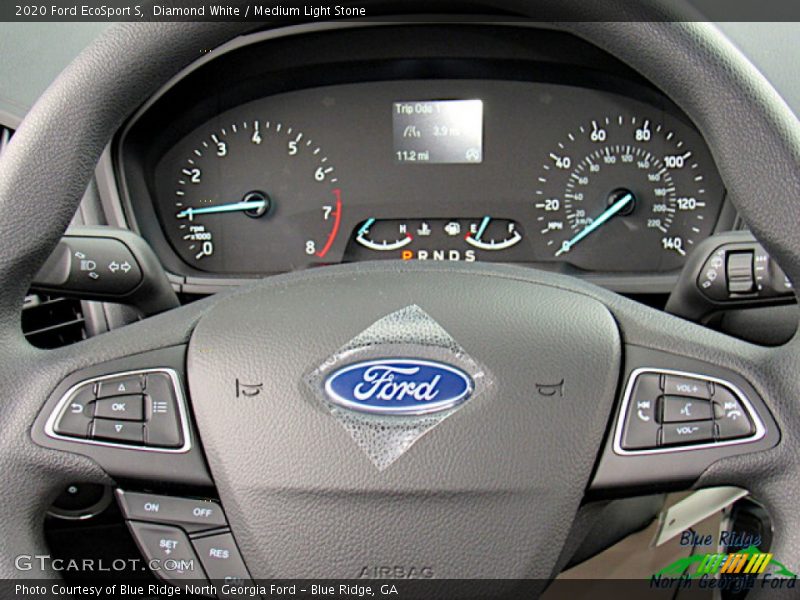 Diamond White / Medium Light Stone 2020 Ford EcoSport S