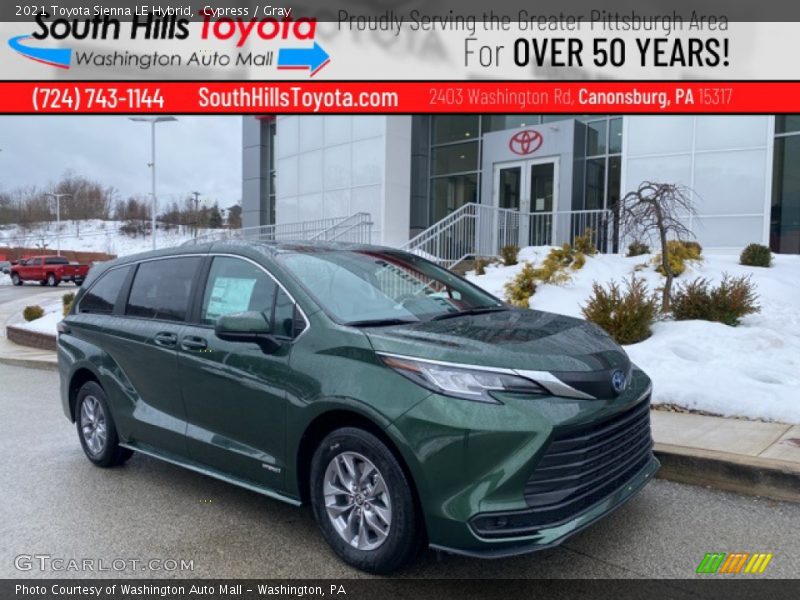 Cypress / Gray 2021 Toyota Sienna LE Hybrid