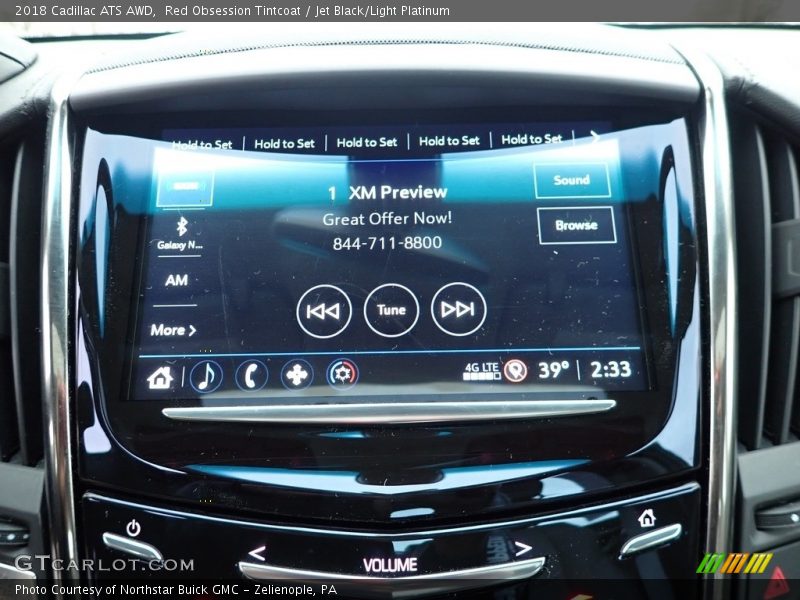 Red Obsession Tintcoat / Jet Black/Light Platinum 2018 Cadillac ATS AWD