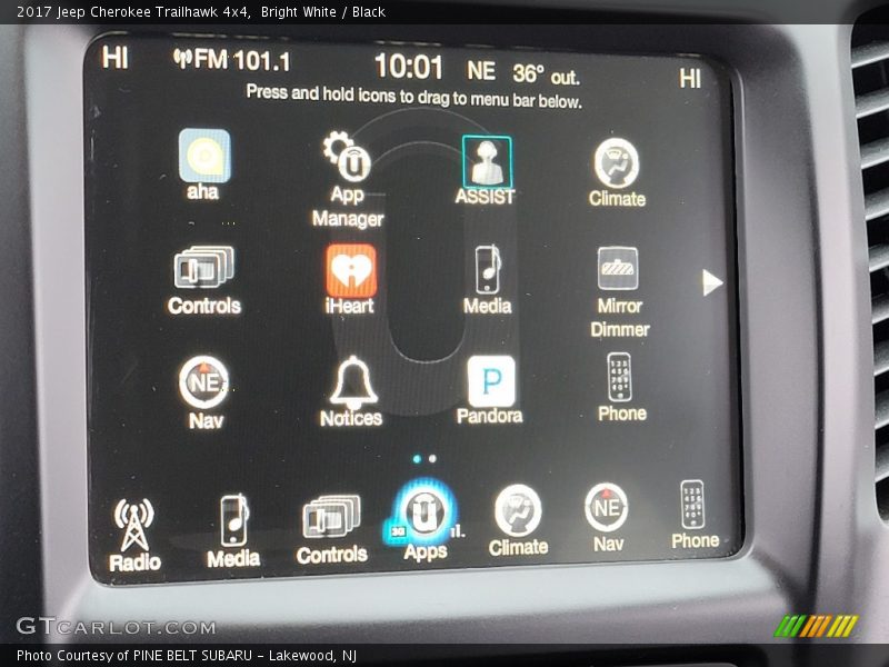 Bright White / Black 2017 Jeep Cherokee Trailhawk 4x4