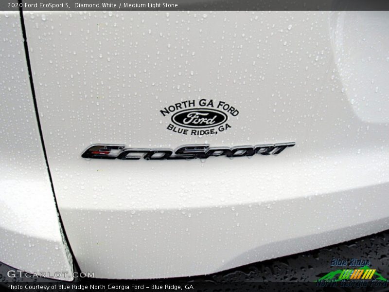 Diamond White / Medium Light Stone 2020 Ford EcoSport S