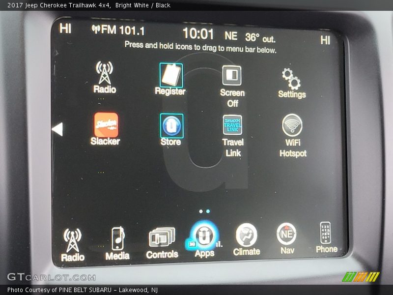 Bright White / Black 2017 Jeep Cherokee Trailhawk 4x4