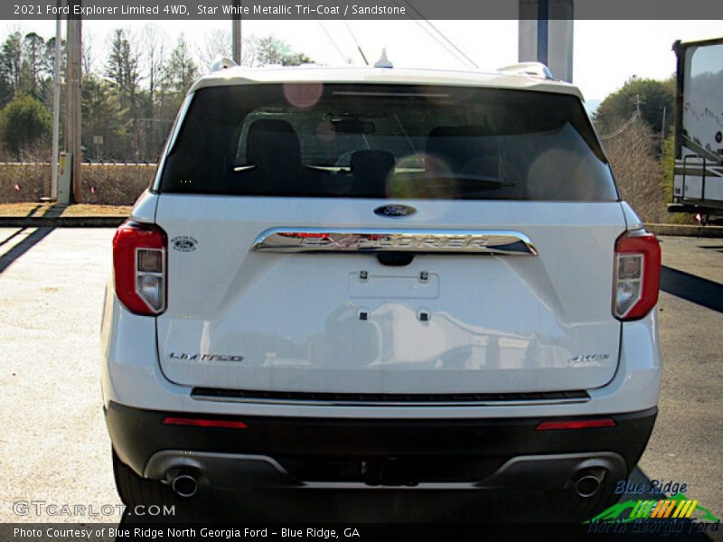 Star White Metallic Tri-Coat / Sandstone 2021 Ford Explorer Limited 4WD