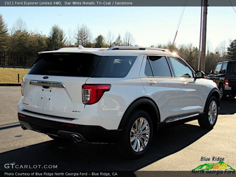 Star White Metallic Tri-Coat / Sandstone 2021 Ford Explorer Limited 4WD