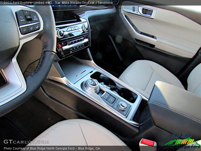 Star White Metallic Tri-Coat / Sandstone 2021 Ford Explorer Limited 4WD