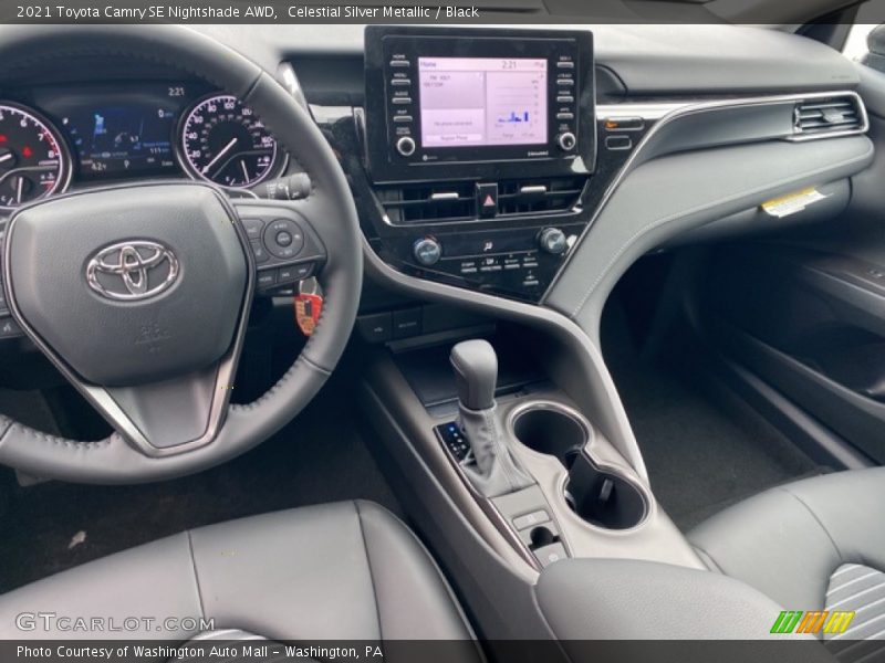 Celestial Silver Metallic / Black 2021 Toyota Camry SE Nightshade AWD