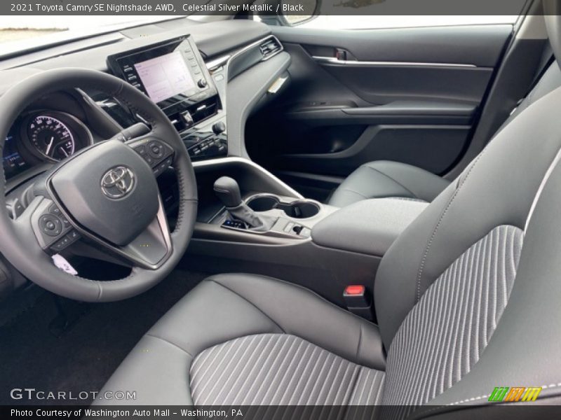Celestial Silver Metallic / Black 2021 Toyota Camry SE Nightshade AWD