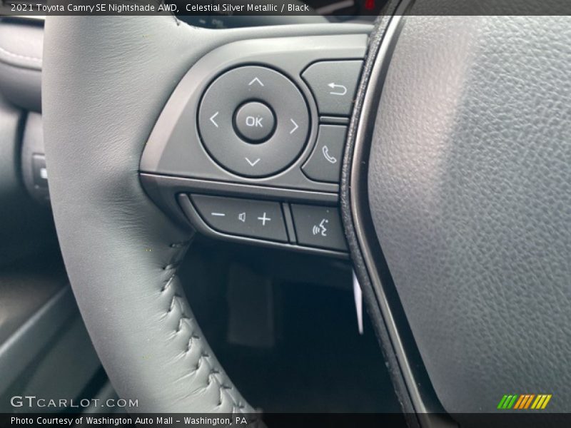Celestial Silver Metallic / Black 2021 Toyota Camry SE Nightshade AWD