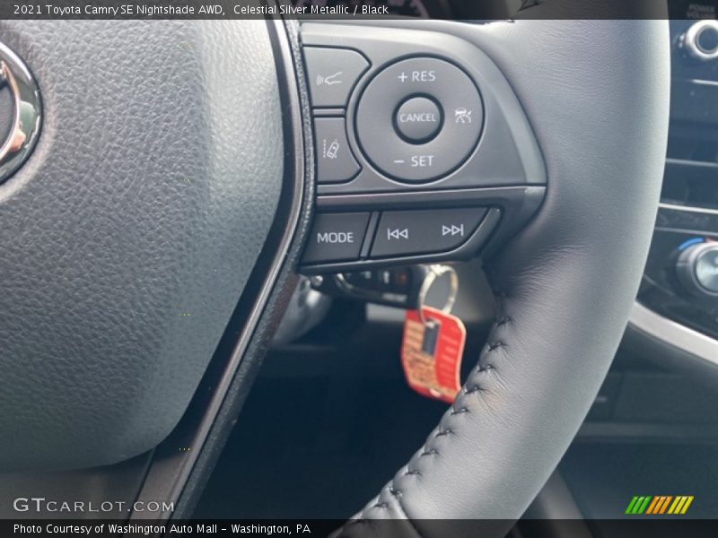 Celestial Silver Metallic / Black 2021 Toyota Camry SE Nightshade AWD