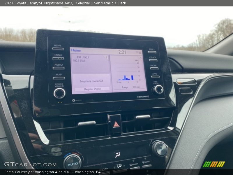 Celestial Silver Metallic / Black 2021 Toyota Camry SE Nightshade AWD