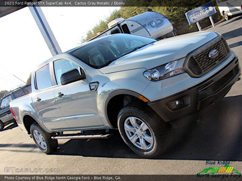 Cactus Gray Metallic / Ebony 2021 Ford Ranger STX SuperCab 4x4