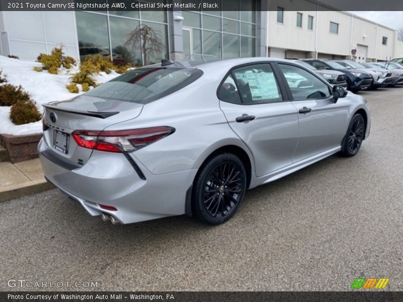 Celestial Silver Metallic / Black 2021 Toyota Camry SE Nightshade AWD