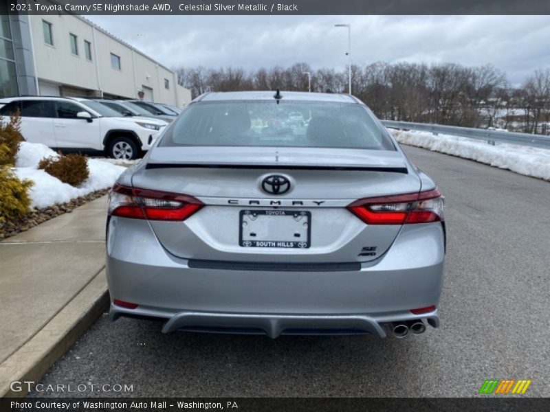 Celestial Silver Metallic / Black 2021 Toyota Camry SE Nightshade AWD