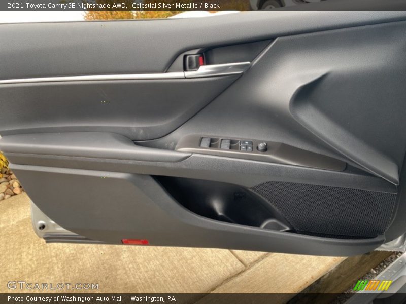Celestial Silver Metallic / Black 2021 Toyota Camry SE Nightshade AWD