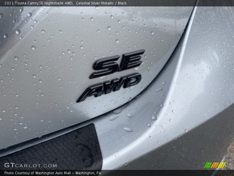 Celestial Silver Metallic / Black 2021 Toyota Camry SE Nightshade AWD