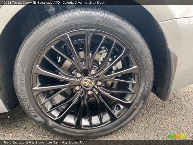 Celestial Silver Metallic / Black 2021 Toyota Camry SE Nightshade AWD