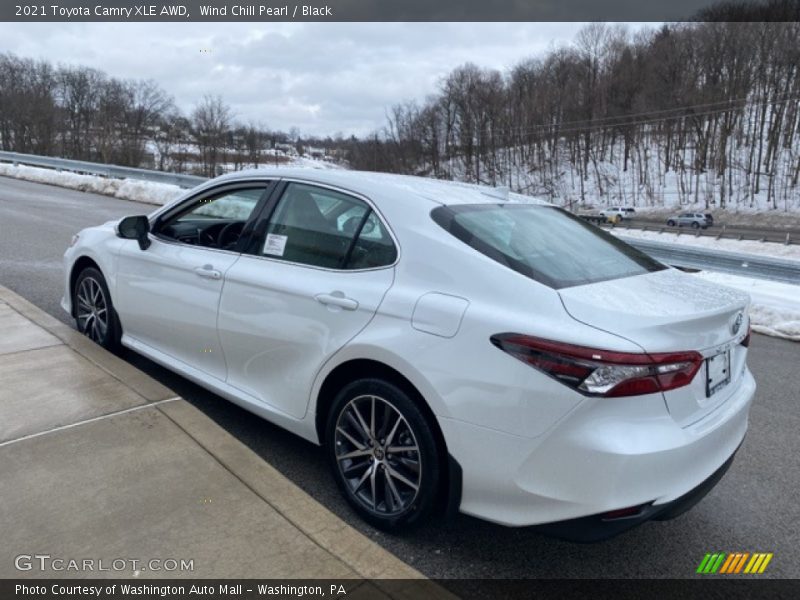 Wind Chill Pearl / Black 2021 Toyota Camry XLE AWD