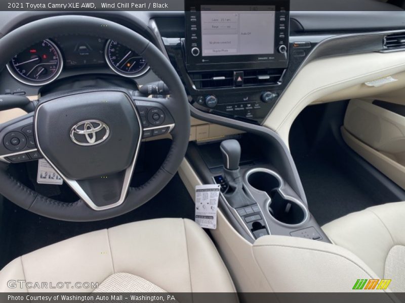 Wind Chill Pearl / Black 2021 Toyota Camry XLE AWD