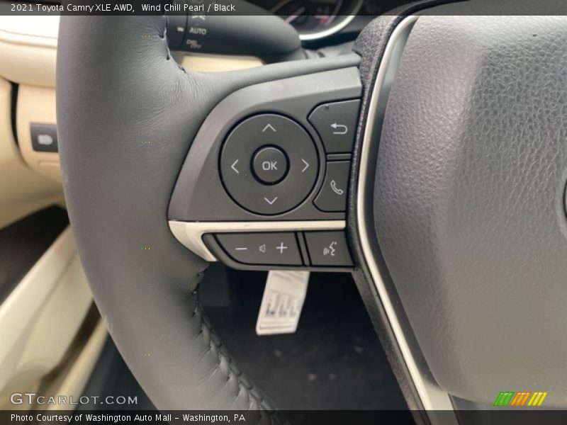 Wind Chill Pearl / Black 2021 Toyota Camry XLE AWD