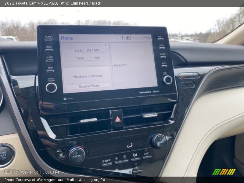 Wind Chill Pearl / Black 2021 Toyota Camry XLE AWD