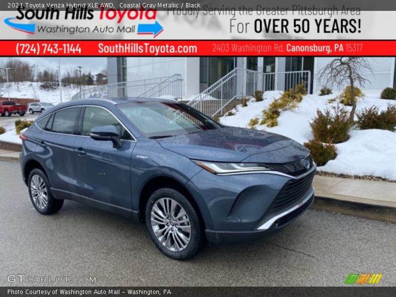 Coastal Gray Metallic / Black 2021 Toyota Venza Hybrid XLE AWD